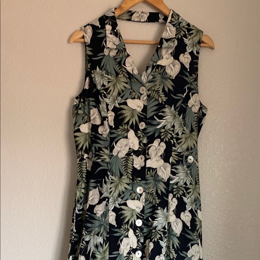 Long button up cut out dress